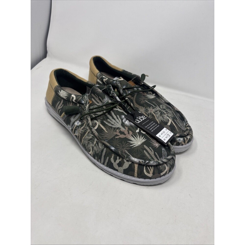 HEYDUDE Wally Funk Oasis Green Tropical Print Slip On Shoes Men’s Size 15 NWT